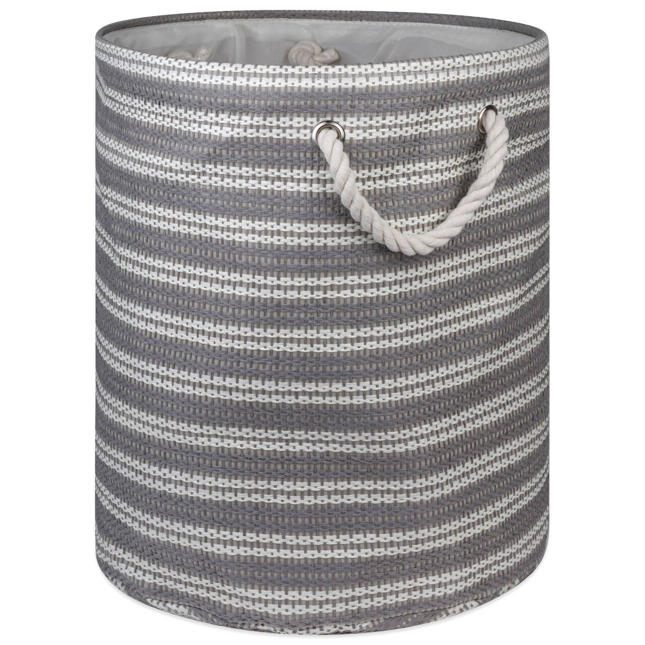 DII® Medium Striped Weave Round Paper Storage Basket